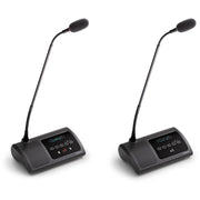 وحدة رئيس مجلس إدارة رقمية سلكية VISSONIC CLEACON CAT5 مزودة بنظام تصويت واختيار القنوات، وشاشة OLED، ومقبسين لسماعات الرأس، وواجهة لمس - VIS-DVC-T