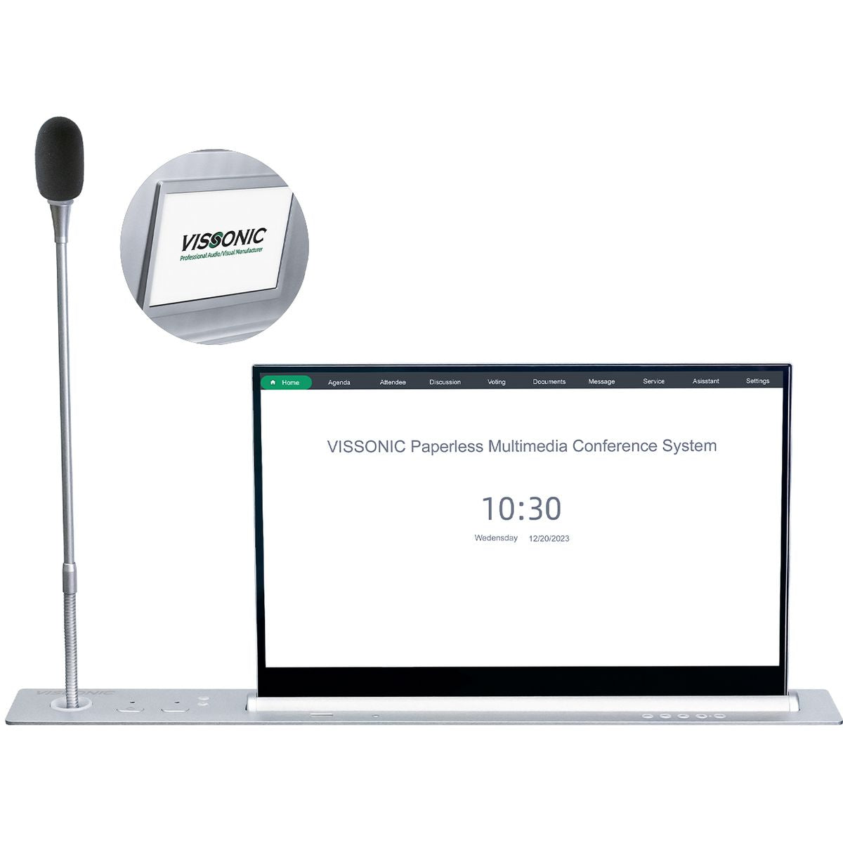 VISSONIC VIS‑17LDSCM1‑A Chairman LED Digital Seat Control Module – Touchscreen, B/S Conference Integration, Seat & Nameplate Management