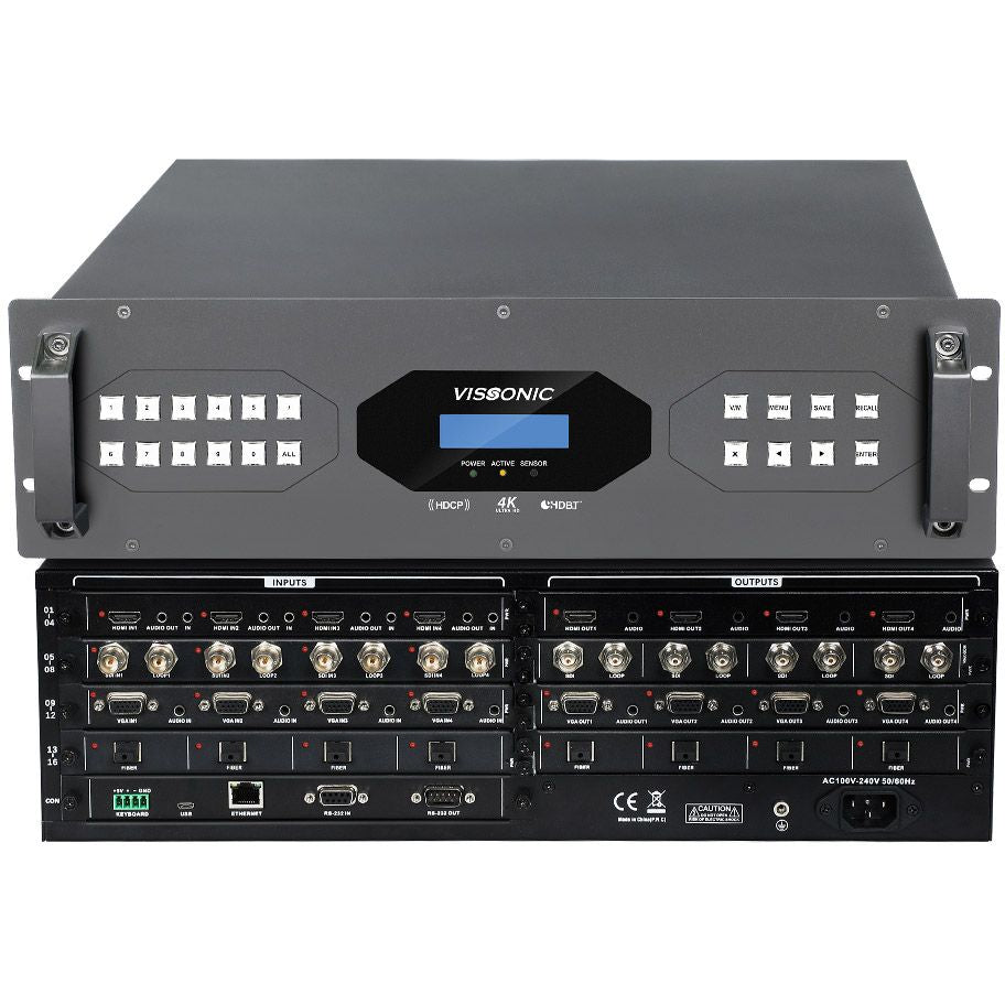 VISSONIC Matrix VW-VM1616 | 16x16 4K Modular Video Wall Processor | Se