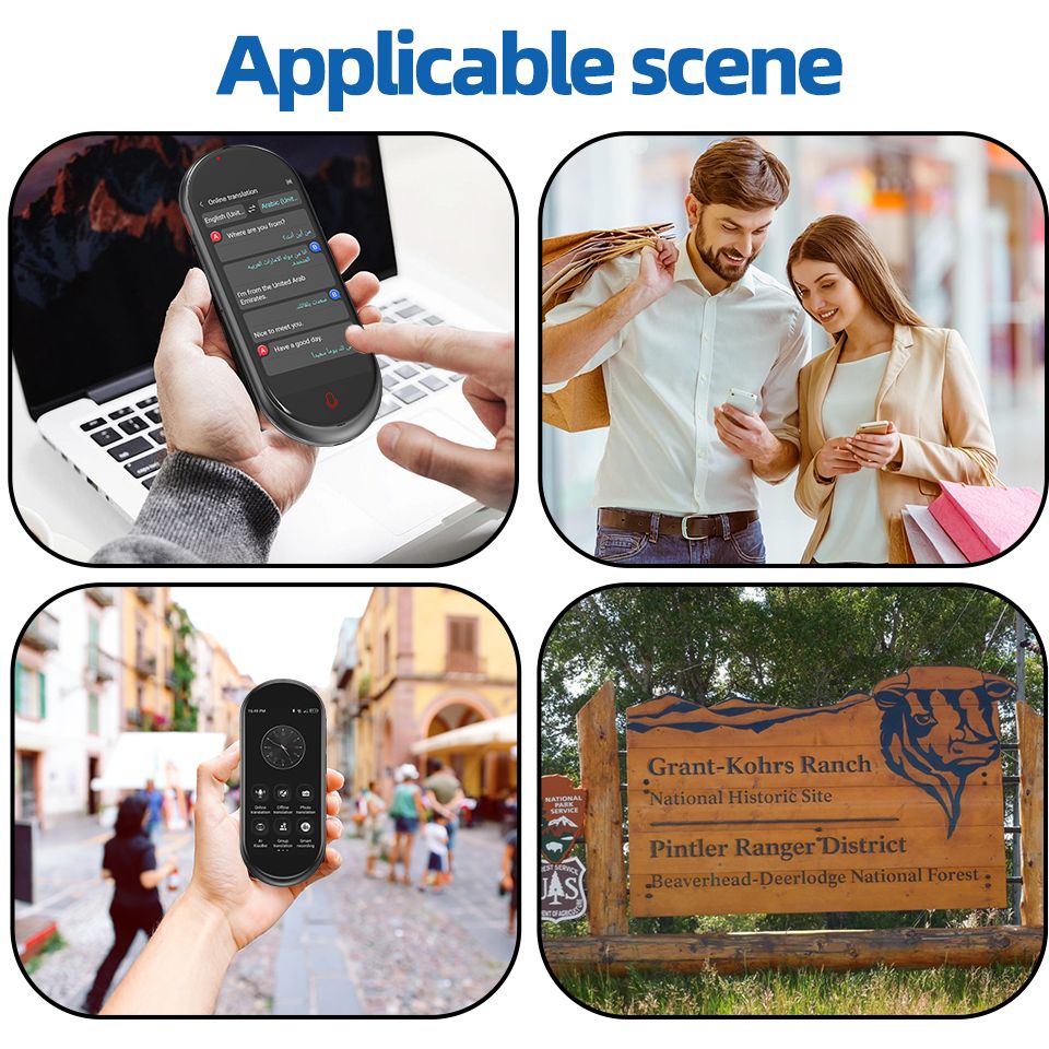 VORMOR A10 4G AI Voice Translator, 4.1" Touch Screen, 138 Languages, Offline Translation, 8MP Camera, Wi-Fi & 4G SIM, 2000mAh