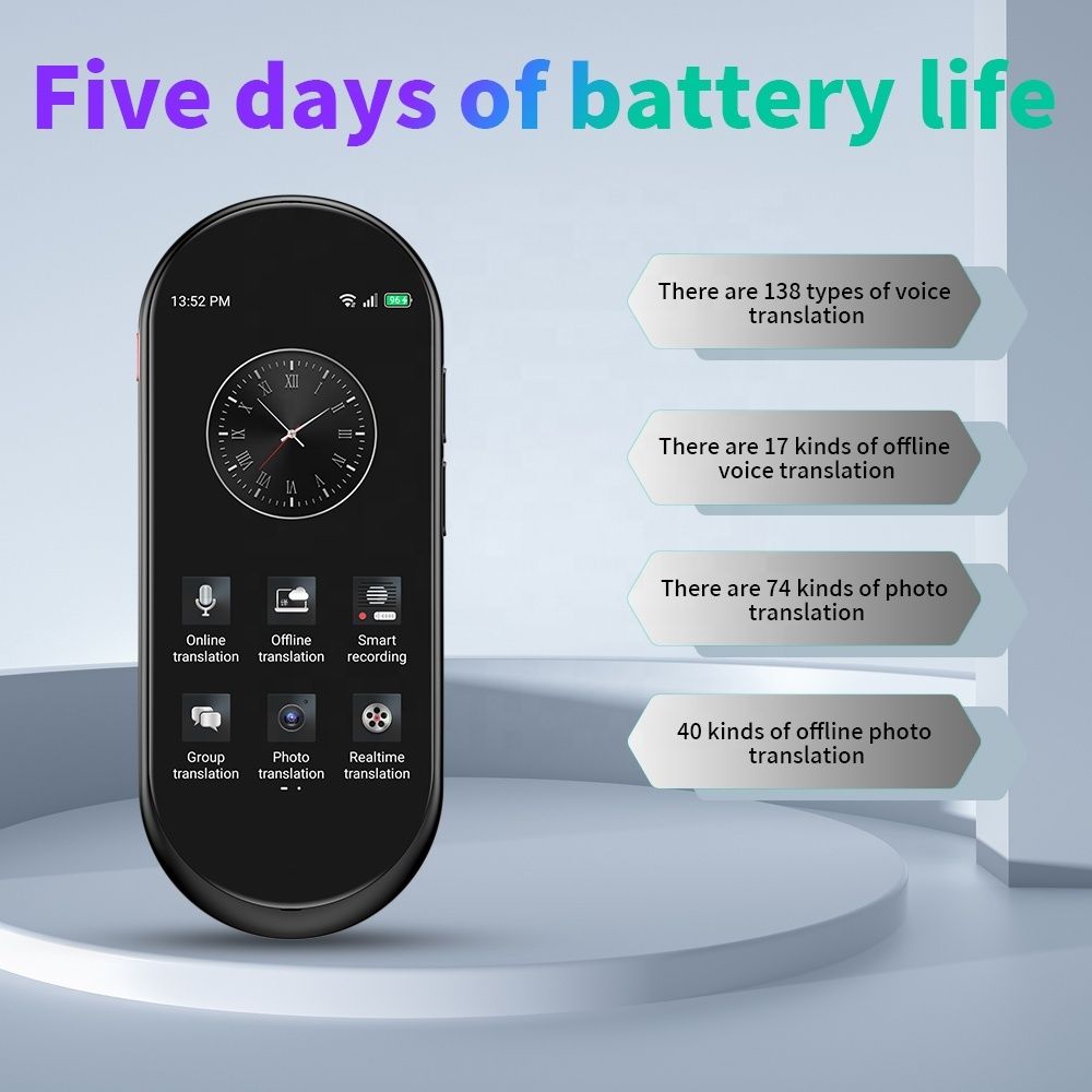 VORMOR A10 4G AI Voice Translator, 4.1" Touch Screen, 138 Languages, Offline Translation, 8MP Camera, Wi-Fi & 4G SIM, 2000mAh