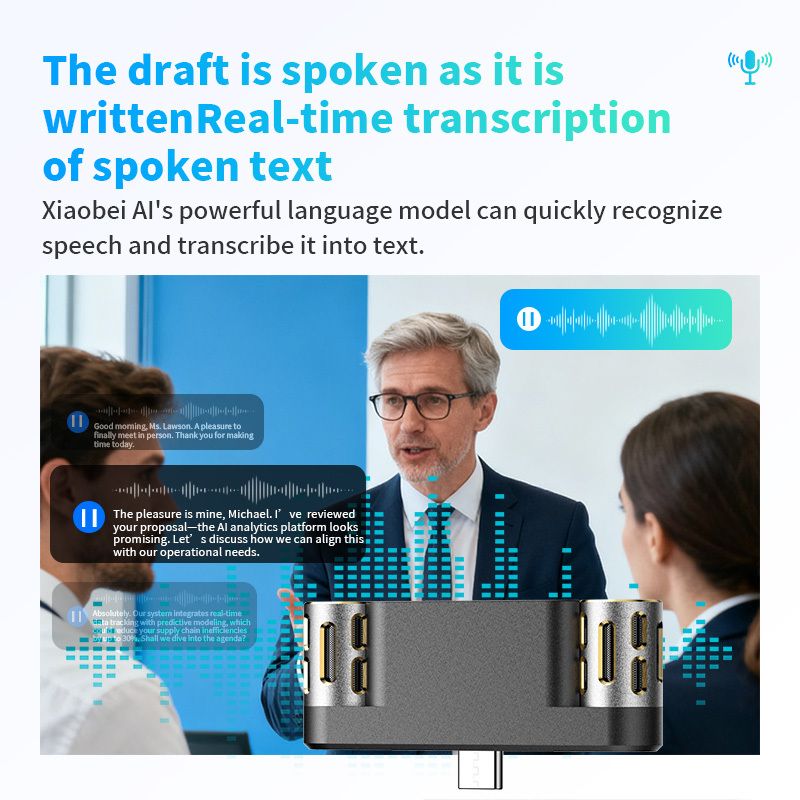 VORMOR M10 AI Voice Recorder, Smart Recording & Transcription, AI Summary, Multilingual Translation, Portable Digital Recorder