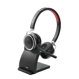 VT9605 BT Duo Bluetooth UC Headset with 2-Mic Noise Cancelling, Integrated Busylight, Dual Device Pairing, Bluetooth 5.0