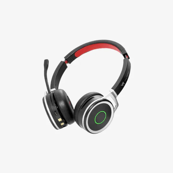 سماعة رأس بلوتوث VT9605 BT Duo UC مع ميكروفون مزدوج بخاصية إلغاء الضوضاء، ومؤشر مشغول مدمج، وإقران بجهازين، وبلوتوث 5.0