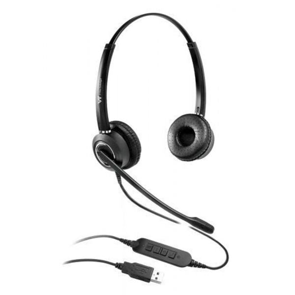 سماعة رأس VT6200 UNC-D أحادية QD مزودة بميكروفون عازل للضوضاء، وصوت عالي الدقة، ومتوافقة مع هواتف المكتب - خفيفة الوزن، للاستخدام المكتبي