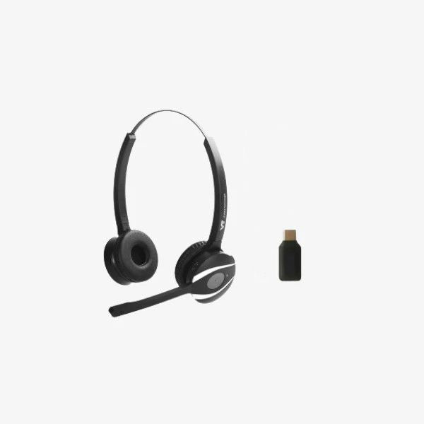 VT VT9200 Duo Wireless Headset + BT50U USB Dongle Bundle – Stereo Bluetooth Headset for UC with Noise-Canceling Mic & 20h Battery Life
