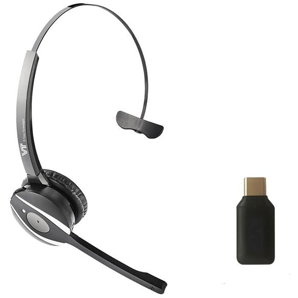 VT VT9200 Mono Wireless Headset + BT50U USB Dongle Bundle – UC-Optimized Bluetooth Audio with Noise-Canceling Mic & 20h Talk Time