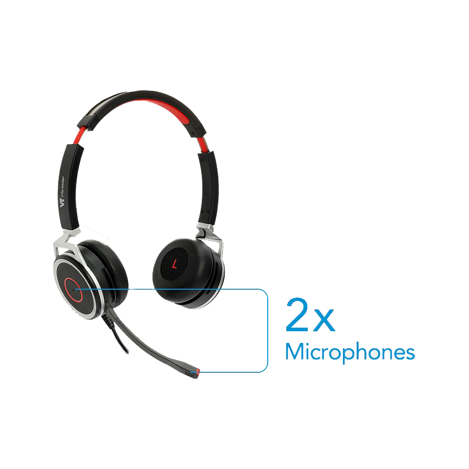 سماعة رأس احترافية VT X220Mono أحادية مع ميكروفون بعزل ضوضاء، متوافقة مع موصل QD للاستخدام في المكاتب ومراكز الاتصال