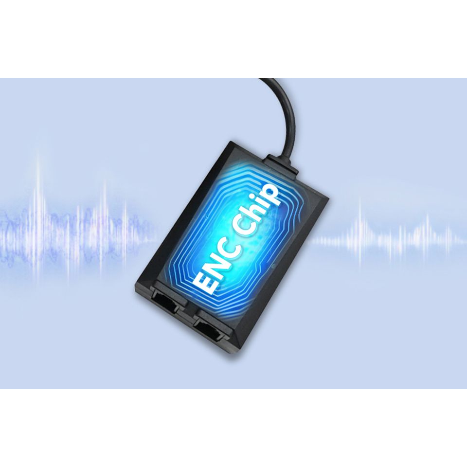 صندوق إلغاء الضوضاء VT RJ ENC01 لسماعات الرأس RJ09 وهواتف IP، يعمل بالطاقة عبر USB