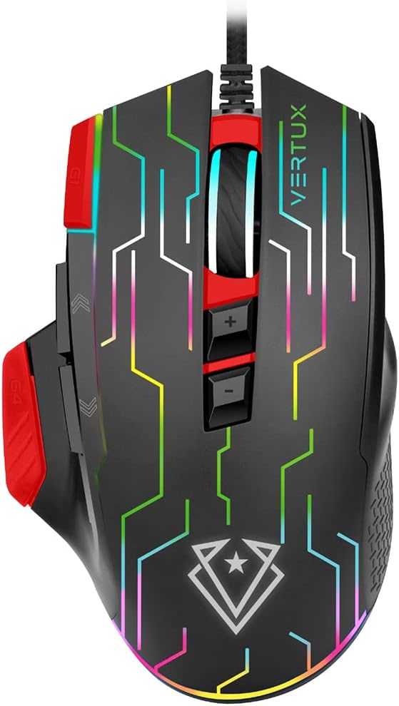 VERTUX Kryptonite Wired Gaming Mouse - 10000 DPI