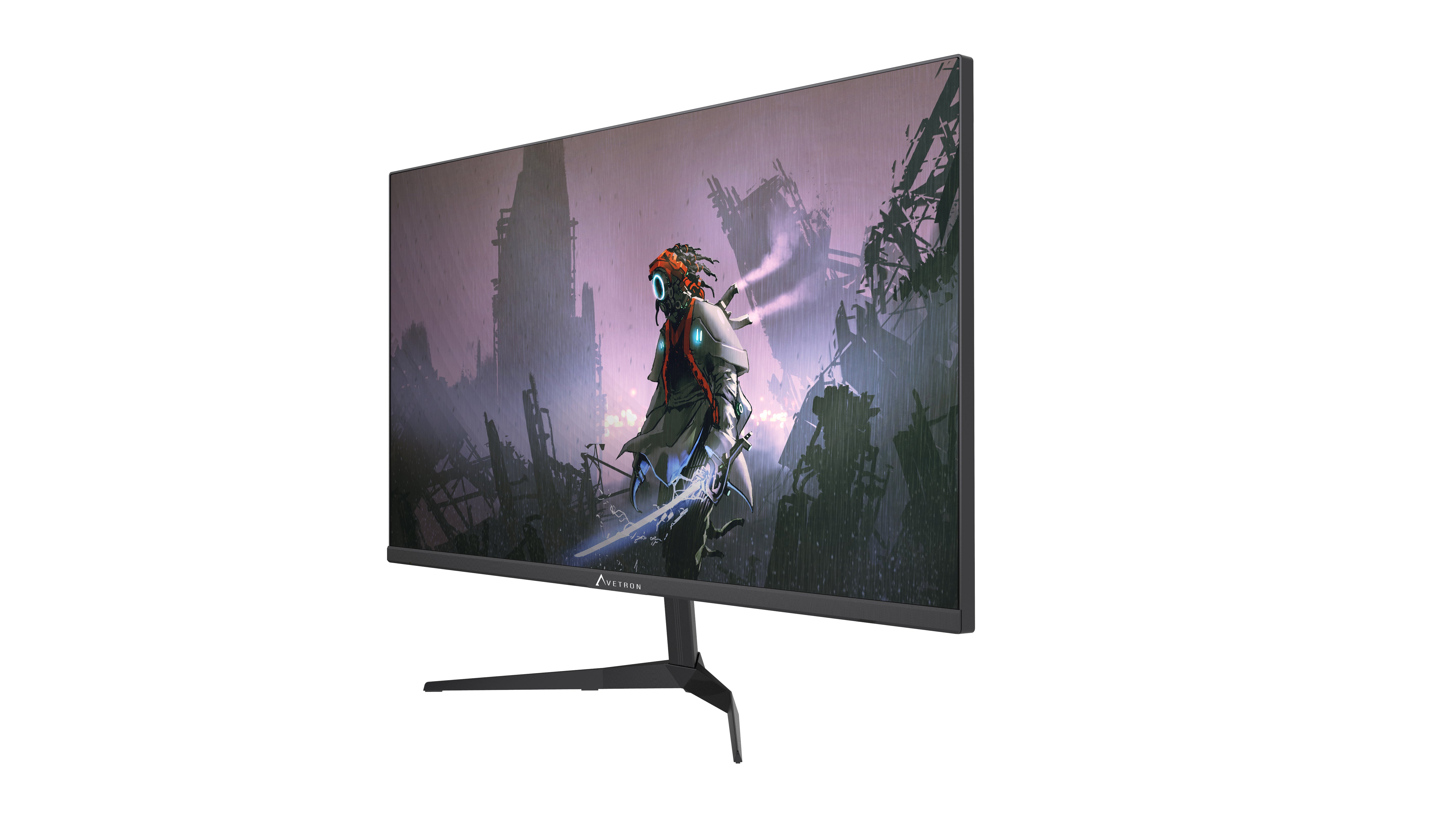 شاشة ألعاب Avetron G2424Q مقاس 24" بدقة FHD، دقة 1920×1080، معدل تحديث 240 هرتز، زمن استجابة 1ms MPRT، لوحة IPS، متوافقة مع FreeSync وG‑Sync، منافذ HDMI وDisplayPort، دعم تركيب VESA