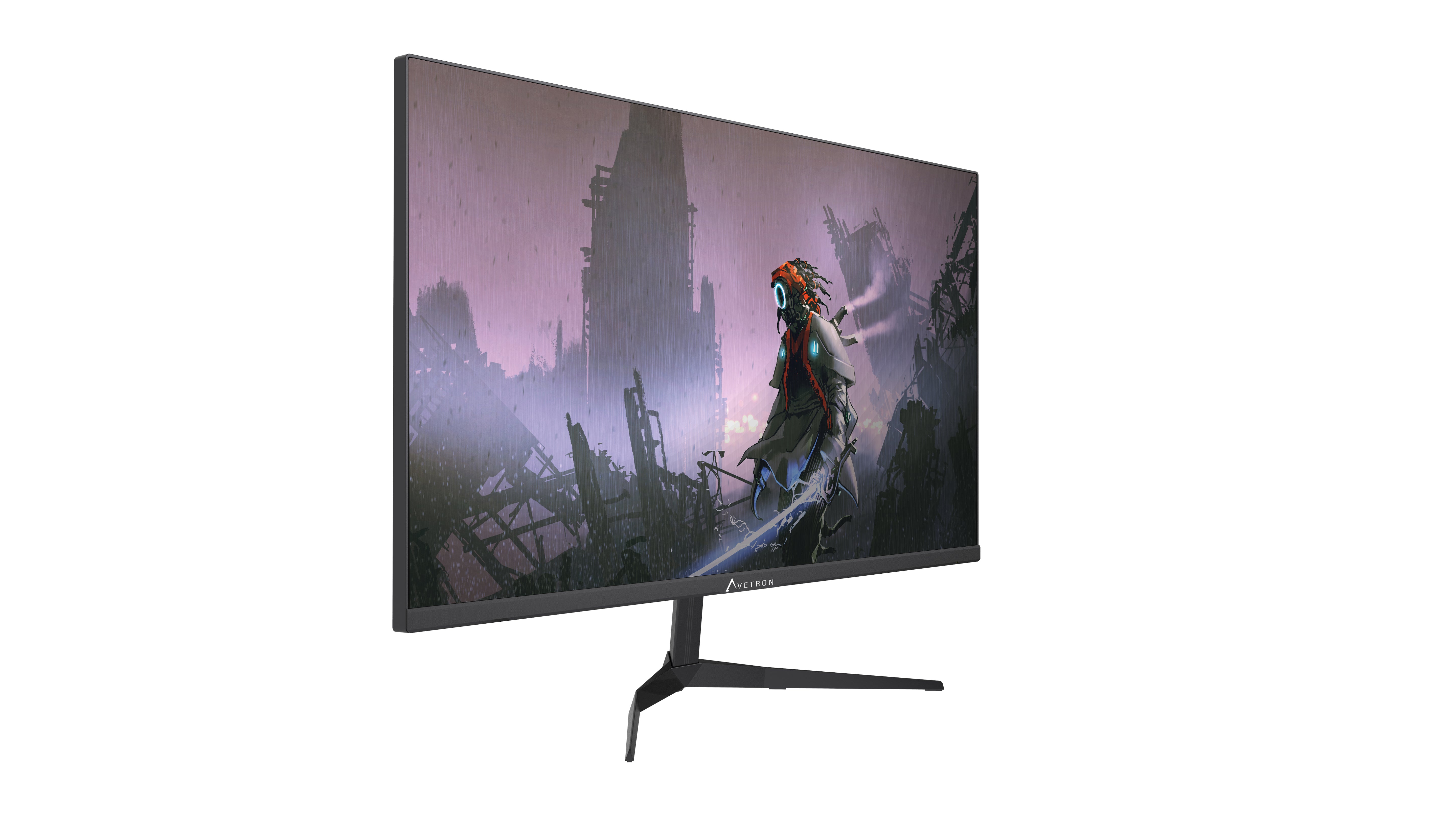 شاشة ألعاب Avetron G2424Q مقاس 24" بدقة FHD، دقة 1920×1080، معدل تحديث 240 هرتز، زمن استجابة 1ms MPRT، لوحة IPS، متوافقة مع FreeSync وG‑Sync، منافذ HDMI وDisplayPort، دعم تركيب VESA