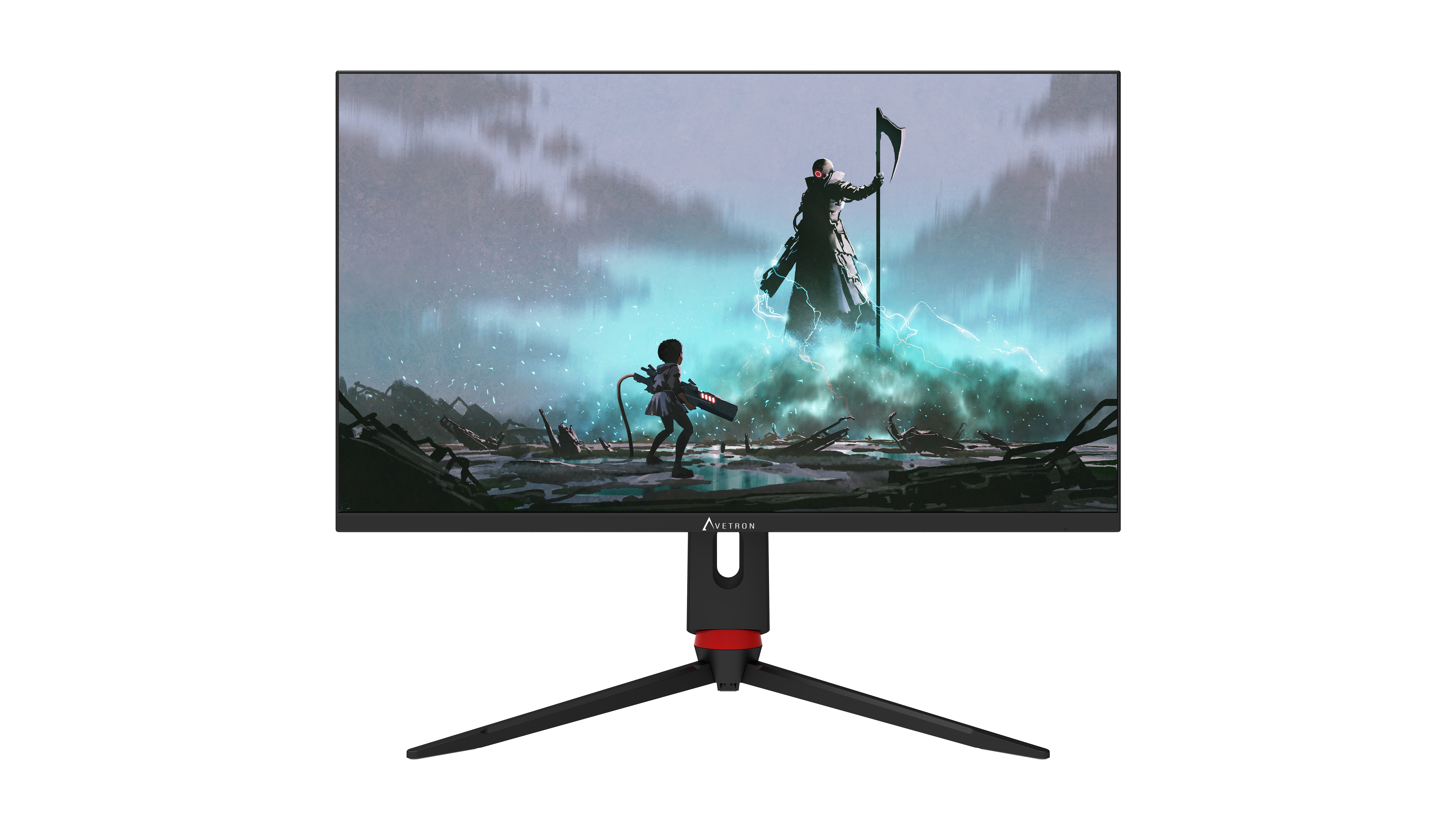 شاشة ألعاب Avetron G2732Q مقاس 27" UHD بدقة 4K 3840×2160 وتردد 160Hz ولوحة IPS وسطوع HDR يصل إلى 1400 شمعة، متوافقة مع FreeSync وG‑Sync، مع منافذ HDMI وDisplayPort وUSB‑C