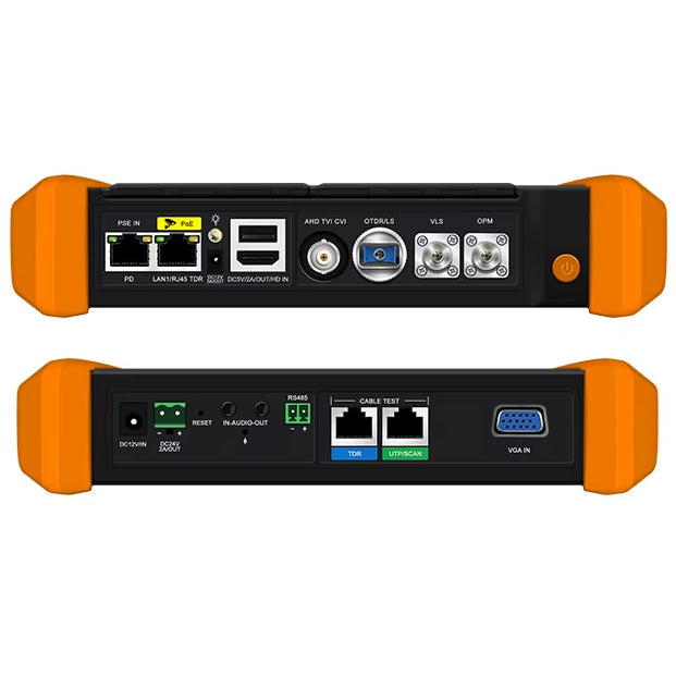جهاز اختبار CCTV OTDR وانغلو MT-6510، شاشة لمس IPS بحجم 5.4 بوصة، 1310/1550 نانومتر، مدخل HDMI/VGA، اختبار كاميرا 8 ميجابكسل
