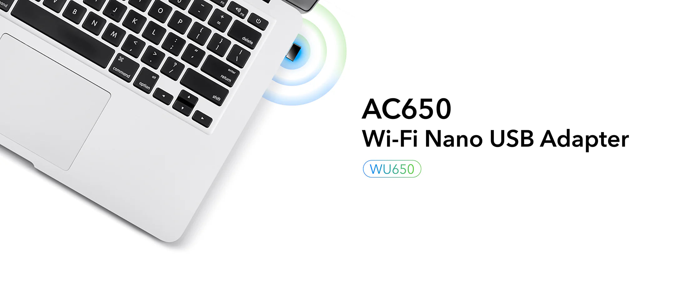Cudy WU650 1.0 AC650 Dual‑Band Nano USB Wi‑Fi 5 Adapter – 433 Mbps @ 5 GHz + 200 Mbps @ 2.4 GHz, MU‑MIMO, Soft‑AP