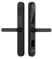 قفل باب ذكي Locstar LS-C105، مقاوم للماء، يفتح ببصمة الإصبع دون مفتاح، مع تطبيق بلوتوث وبطاقة IC ولوحة مفاتيح – أسود