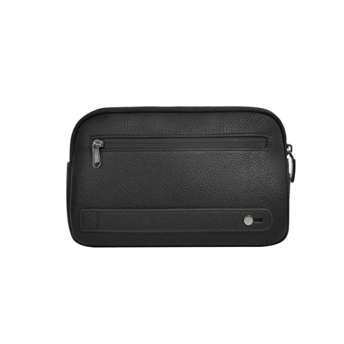 WiWU Alpha Fingerprint Lock Clutch Bag, Biometric Anti-Theft Lock, Water & Scratch-Resistant PU Leather, Multi-Compartment Organizer, USB-C Rechargeable