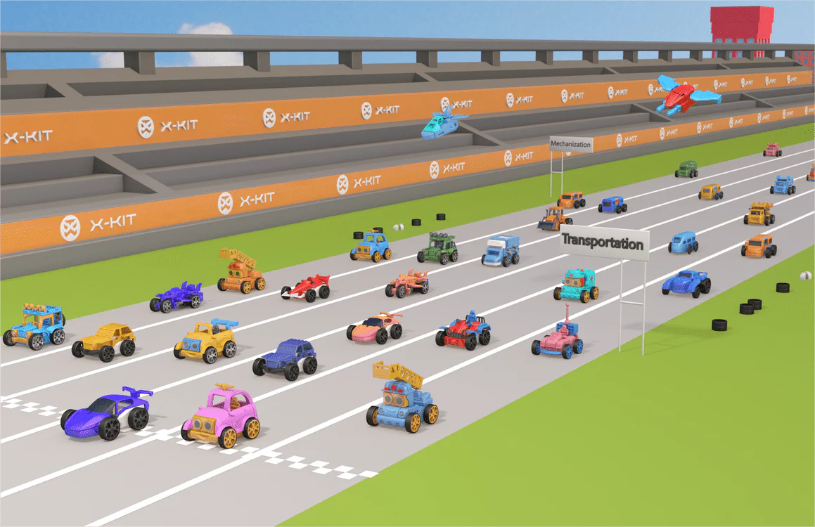 AOSEED X-KIT Creative Robot Kit – 650+ Modular Parts, 3D Print & Code Robots, App Control, STEM Learning Toy