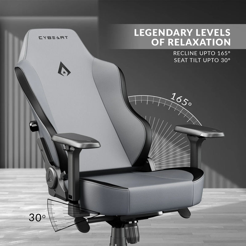 CYBEART | Apex Series - X11 Gray Gaming Chair - DC Comics | 4D Armrest | Inbuilt Lumbar Support | Supreme PU Leather, Ergonomic, Recline & Tilt