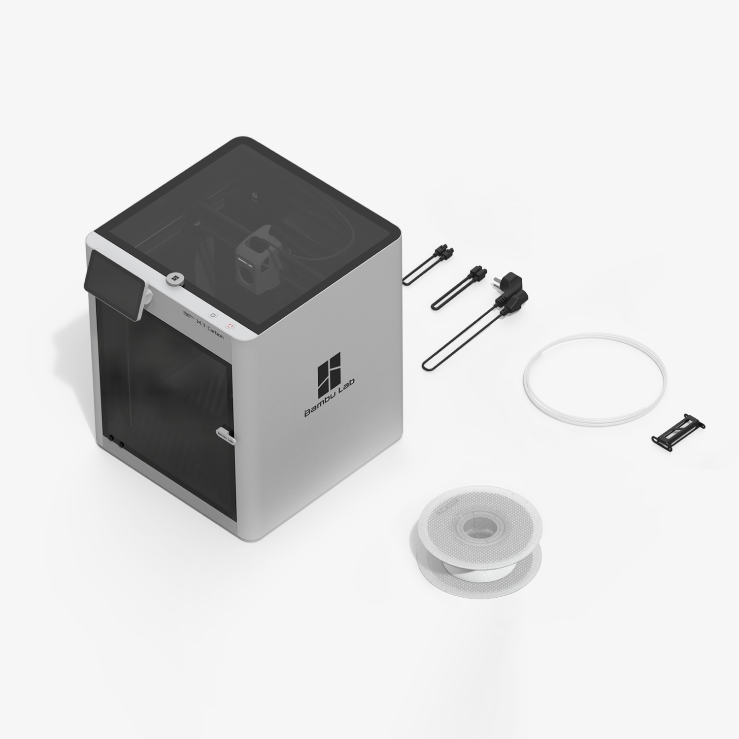 Bambu Lab X1 Carbon 3D Printer – 256×256×256 mm, All‑Metal Hotend 300 °C, 500 mm/s, Dual-LIDAR Auto-Level, AI Spaghetti Detection, 5″ Touchscreen