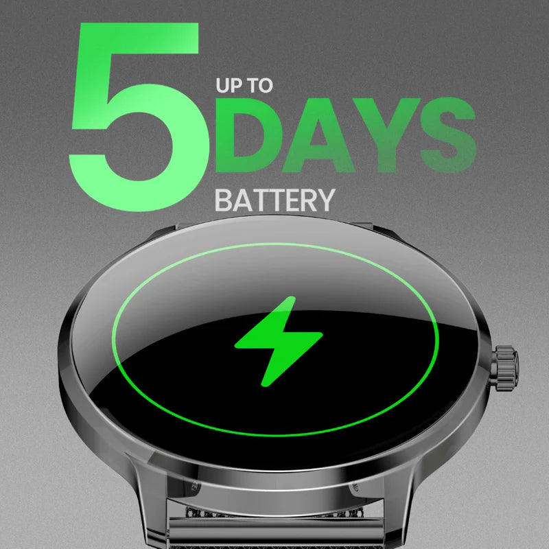 Promate xWatch US13 1.32″ Curved AMOLED Smartwatch – Bluetooth Calling, 100+ Sports Modes, IP68, 200 mAh Battery, Metal Case