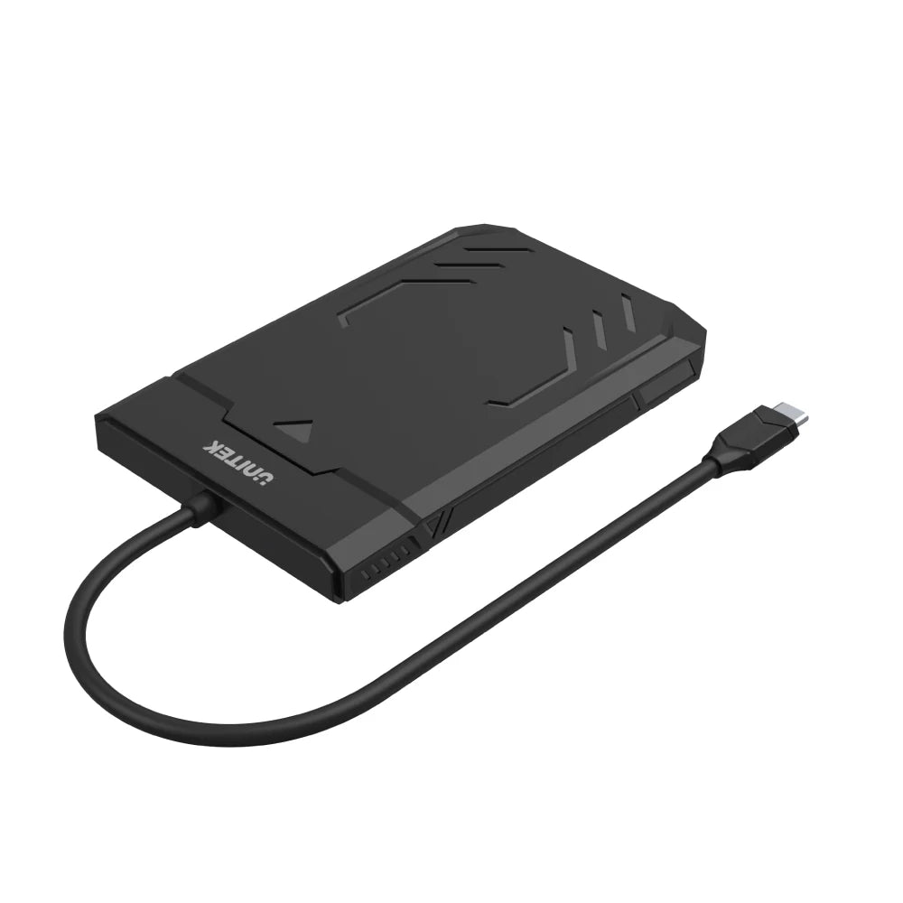 UNITEK DiskGuard Raiden 2.5″ SATA HDD/SSD Enclosure – USB-C / USB-A 5 Gbps, Tool-Free, Sleep Mode, UASP Support