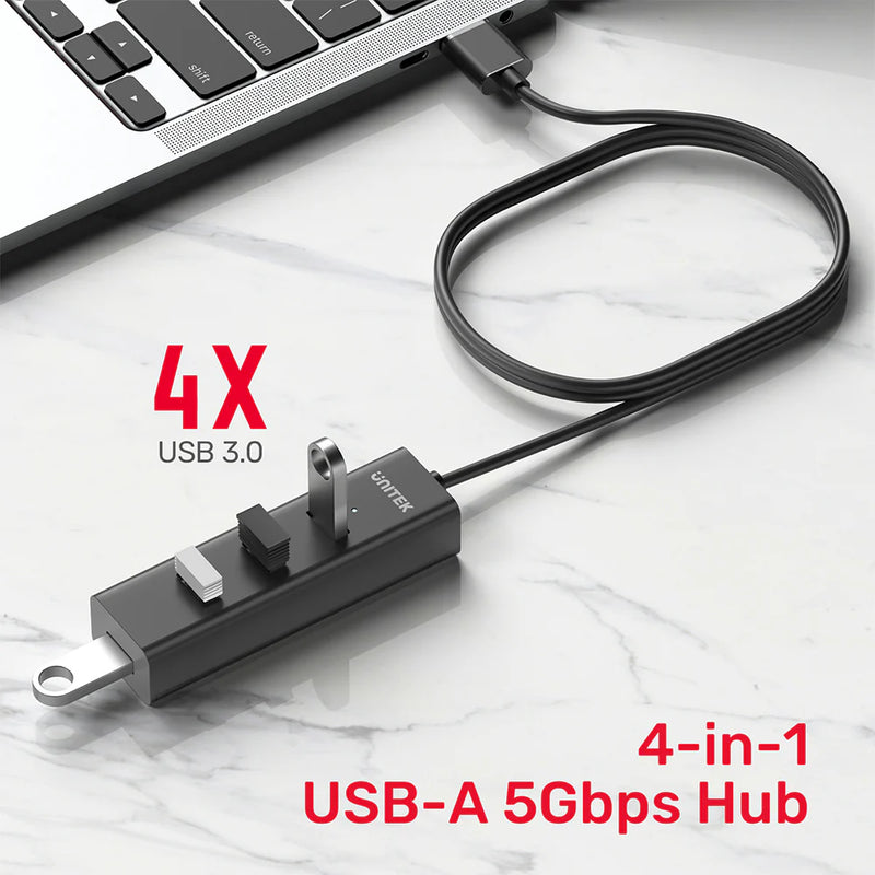 UNITEK 4-in-1 USB-A 5Gbps Hub 120CM