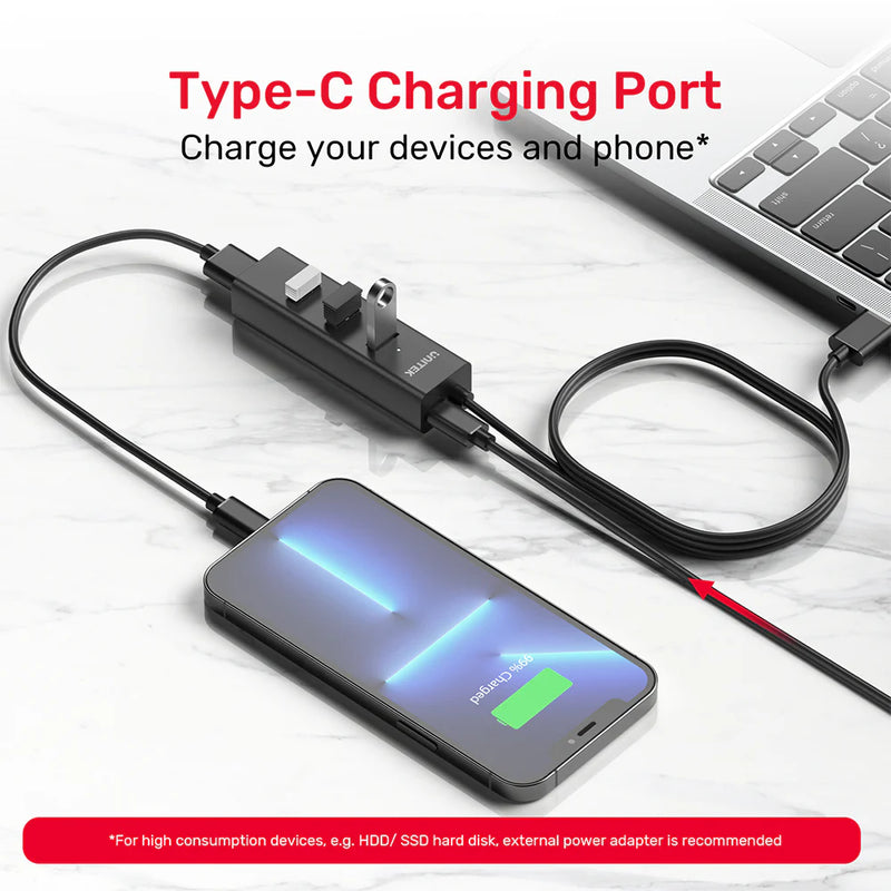 UNITEK 4-in-1 USB-A 5Gbps Hub 120CM