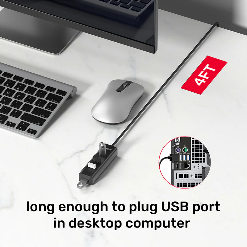 UNITEK 4-in-1 USB-A 5Gbps Hub 120CM