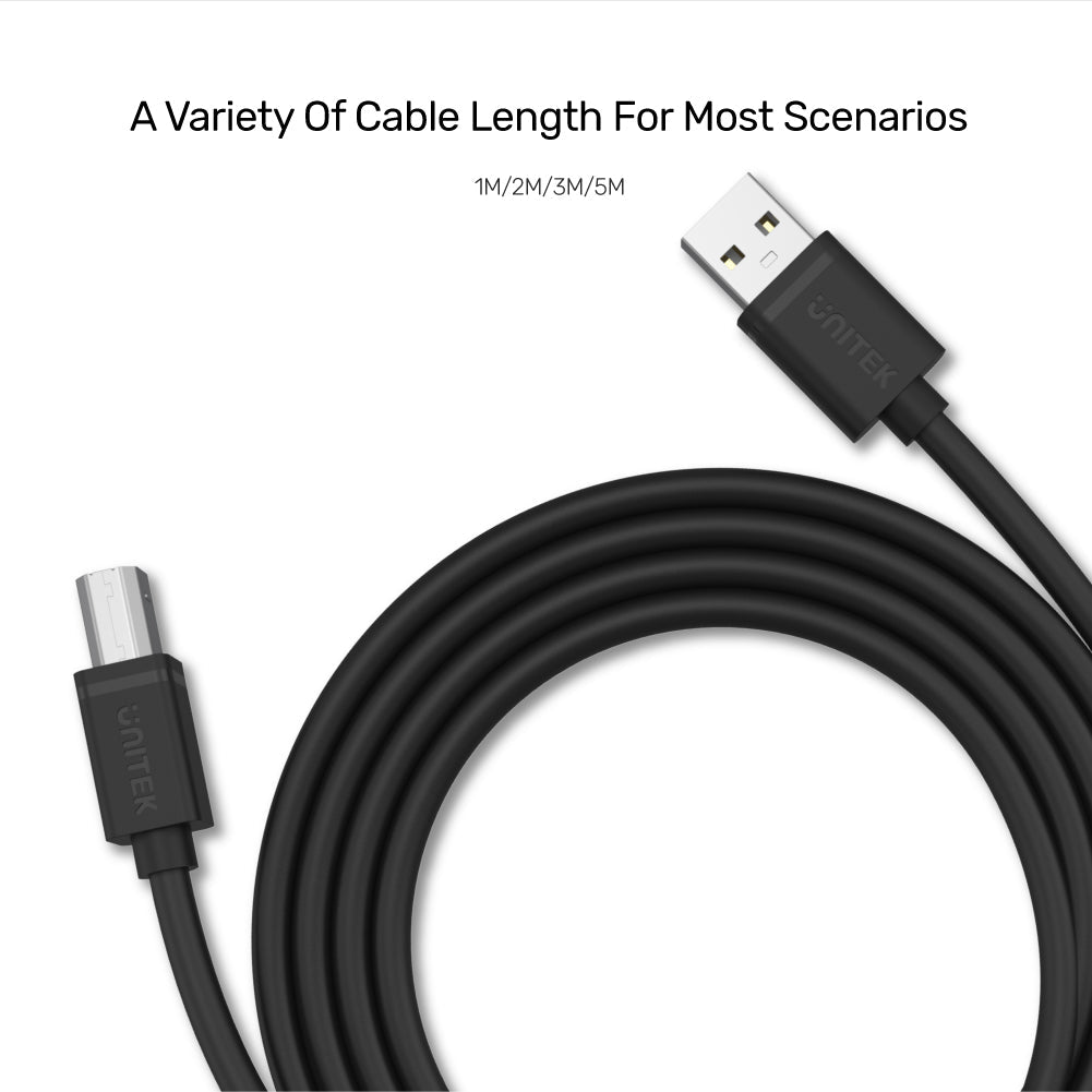 UNITEK USB-A to USB-B Cable for Printers and Hard Drive Enclosure