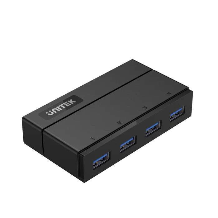 UNITEK USB 3.0 4-Port Powered Hub, 5Gbps High-Speed Data Hub with BC1.2 Charging, LED Indicators, External Power Supply, Compatible with Windows, Mac & Linux