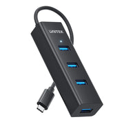 UNITEK USB-C 4-Port Hub, 5Gbps High-Speed USB Expansion Adapter with 4 USB-A Ports, Plug & Play for Laptop, PC, MacBook