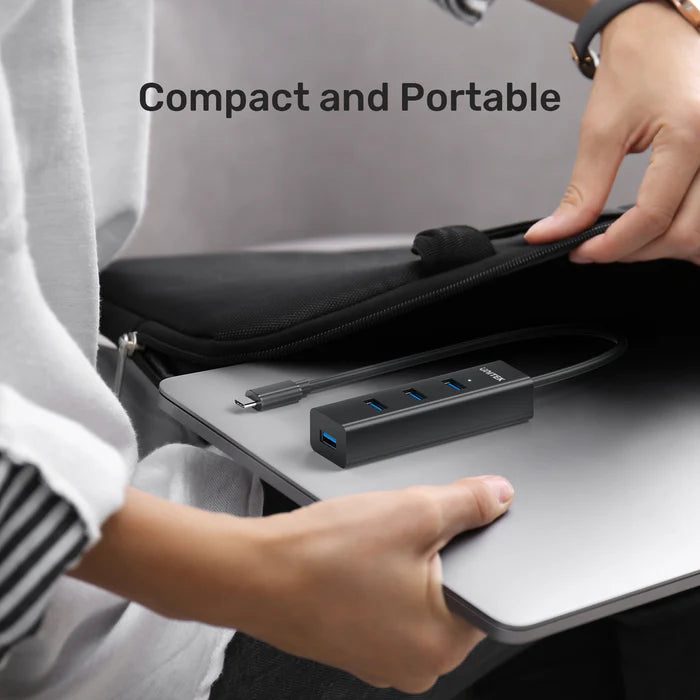 UNITEK USB-C 4-Port Hub, 5Gbps High-Speed USB Expansion Adapter with 4 USB-A Ports, Plug & Play for Laptop, PC, MacBook