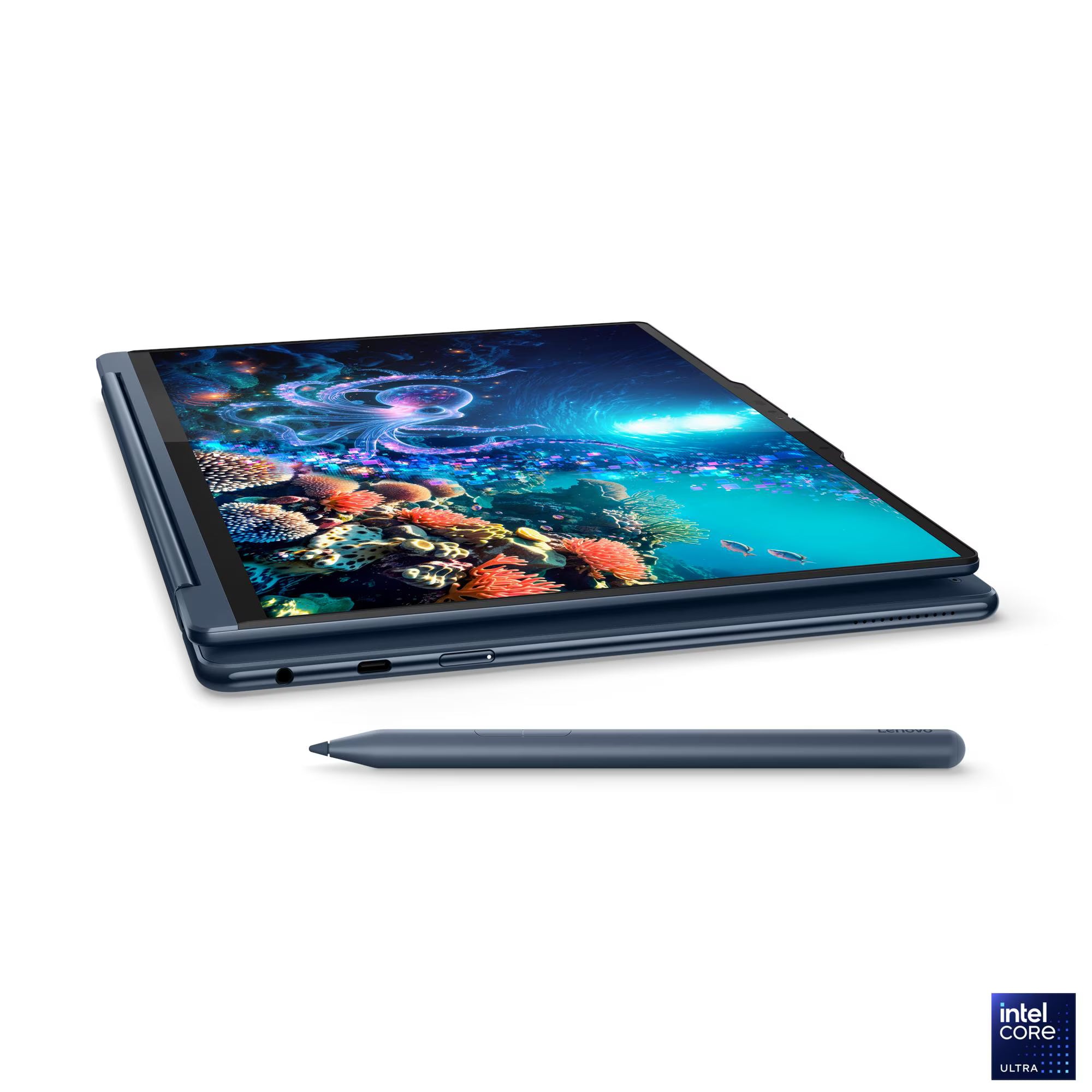 لينوفو يوغا 9 2 في 1 14ILL10 83LC005MAX - شاشة لمس 14 بوصة WQXGA 120 هرتز - إنتل كور ألترا 7 258V - ذاكرة عشوائية 32 جيجابايت - قرص صلب SSD بسعة 1 تيرابايت - مشاركة - ويندوز 11 برو K