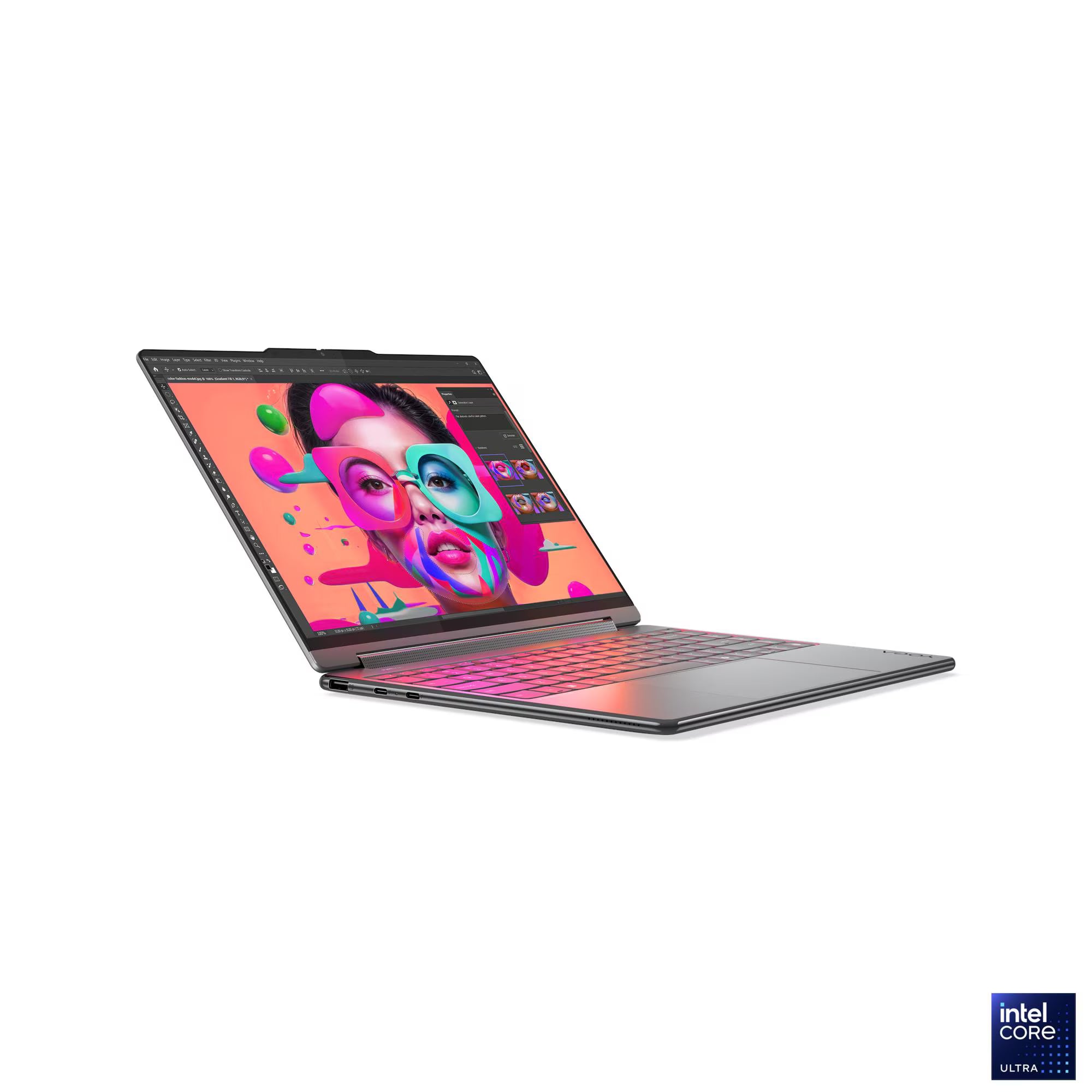 Lenovo Yoga 9 2-in-1 14ILL10 83LC005LAX Laptop - 14" WQXGA OLED 120Hz Touchscreen - Intel Core Ultra 7 258V - 32GB RAM - 1TB SSD - Shared - Windows 11 Home + Stand + USB Hub + External SSD Bundle