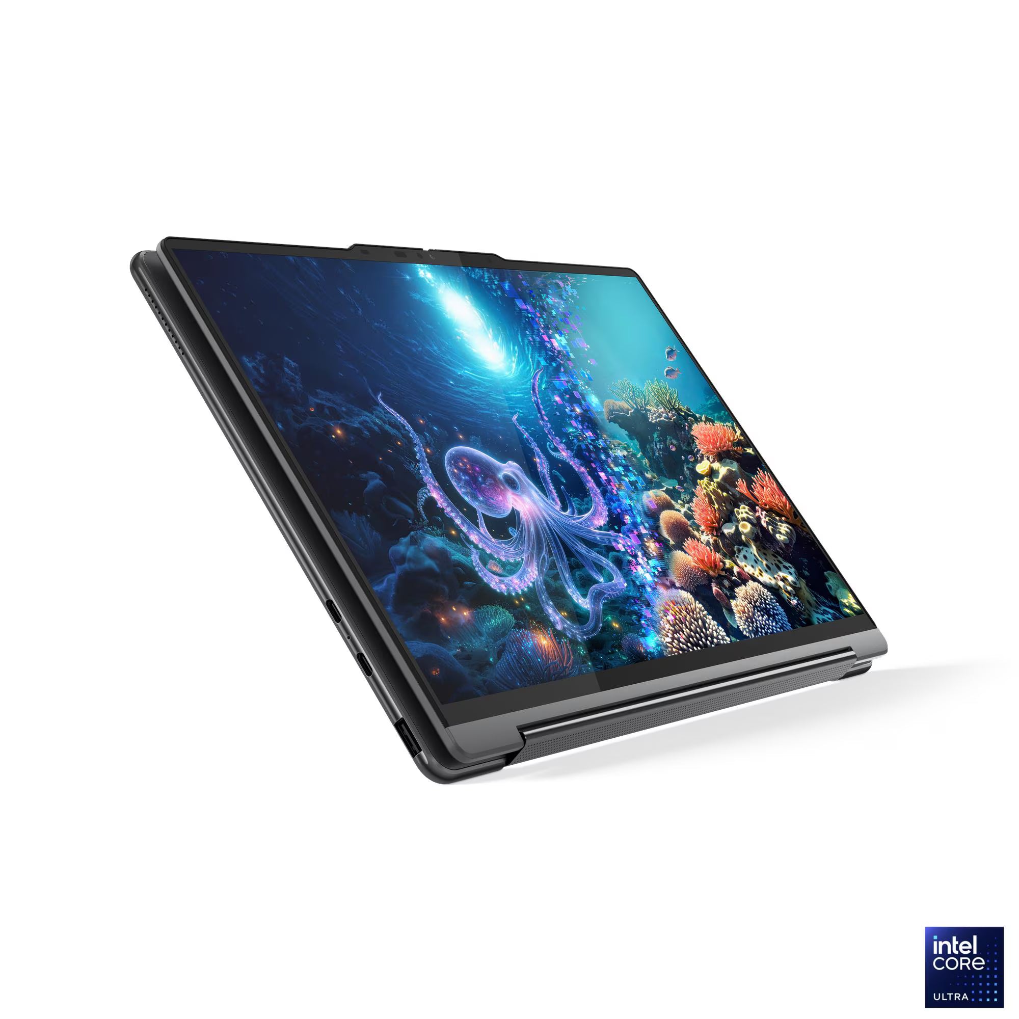 Lenovo Yoga 9 2-in-1 14ILL10 83LC005LAX Laptop - 14" WQXGA OLED 120Hz Touchscreen - Intel Core Ultra 7 258V - 32GB RAM - 1TB SSD - Shared - Windows 11 Home + Stand + USB Hub + External SSD Bundle