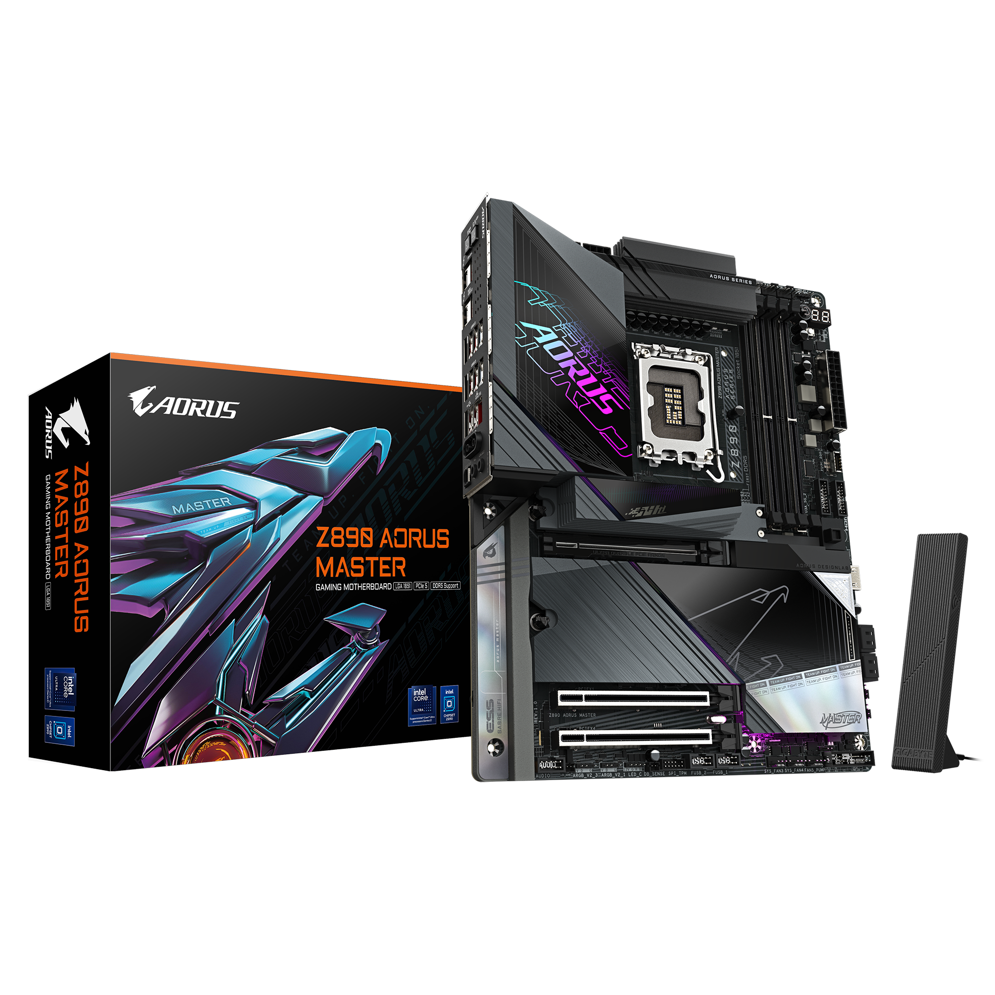 لوحة أم Gigabyte Z890 AORUS MASTER LGA 1851 ATX (أسود غير لامع)