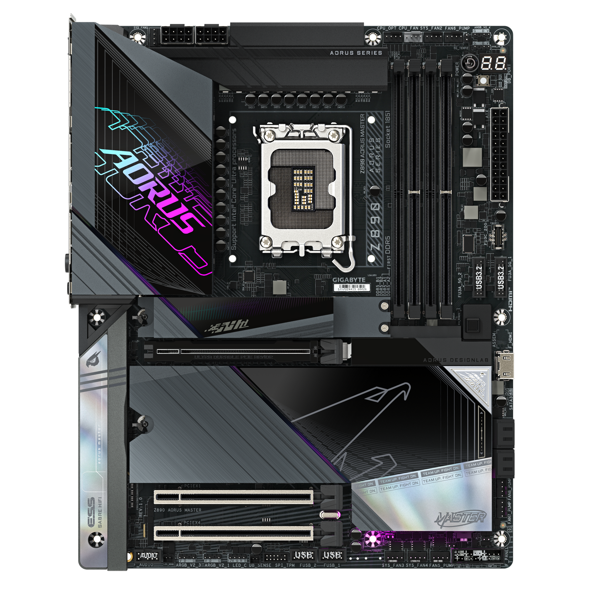 لوحة أم Gigabyte Z890 AORUS MASTER LGA 1851 ATX (أسود غير لامع)