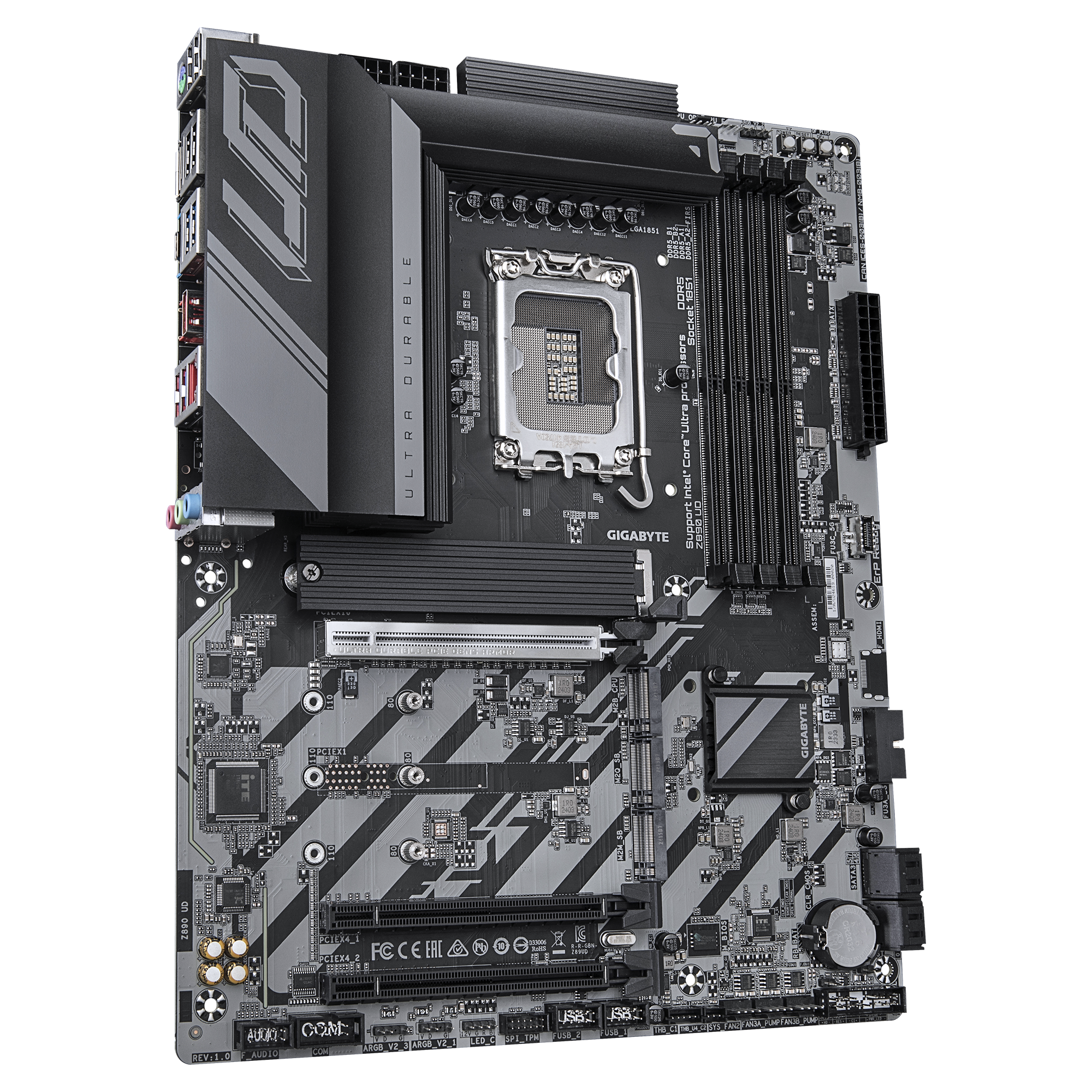 لوحة أم GIGABYTE Z890 UD ATX - تدعم Intel® Core™ Ultra (السلسلة 2)، وDDR5، وPCIe 5.0، وUSB4، وشبكة LAN بسرعة 2.5GbE