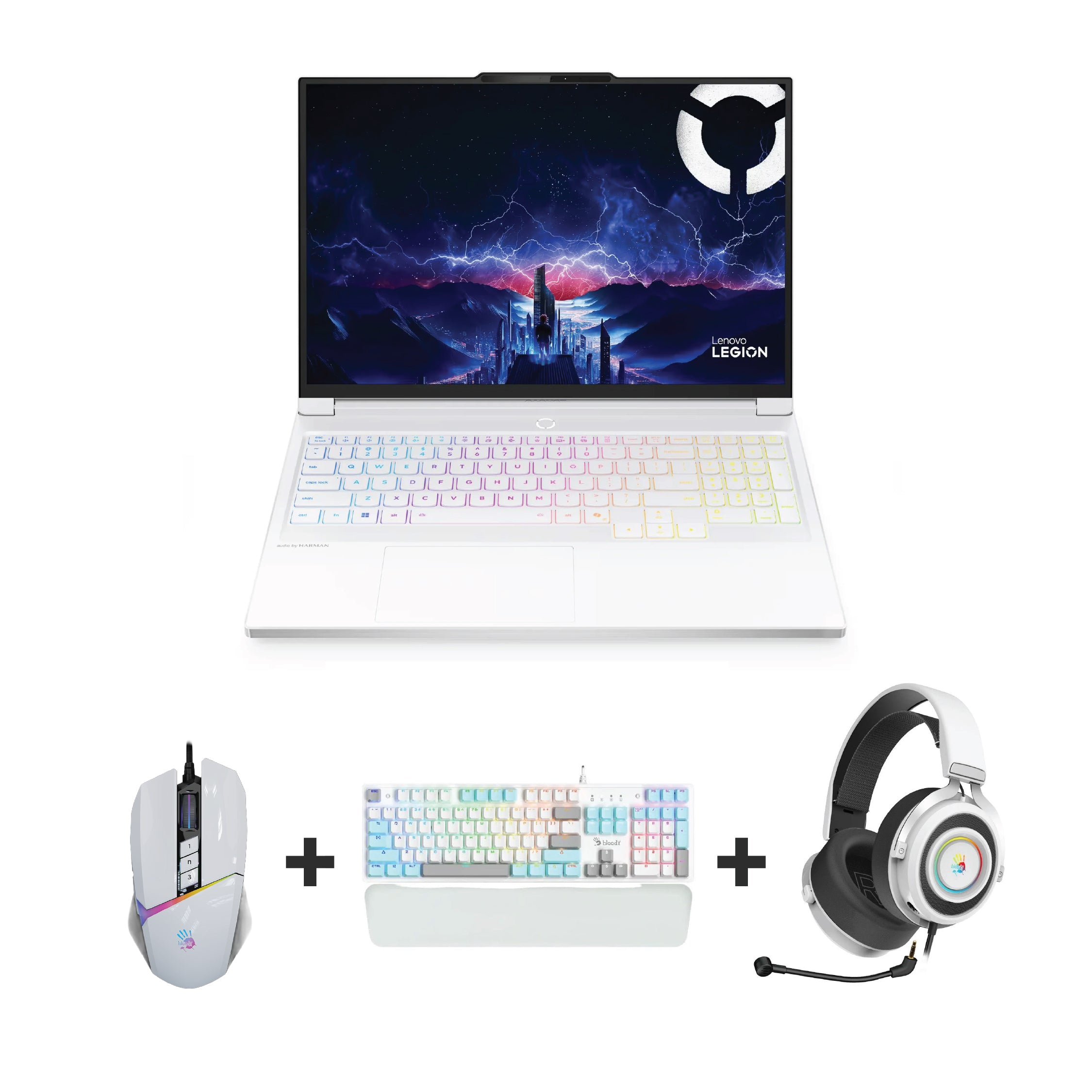 Lenovo Legion 7 16IAX10 1MAX Laptop – 16" WQXGA (2560×1600) OLED 240Hz – Intel Core Ultra 9 275HX – 32GB DDR5 RAM – 2TB PCIe 4.0 NVMe SSD – NVIDIA GeForce RTX 5070 8GB GDDR7 – Without OS + Mouse + Keyboard + Headset Bundle