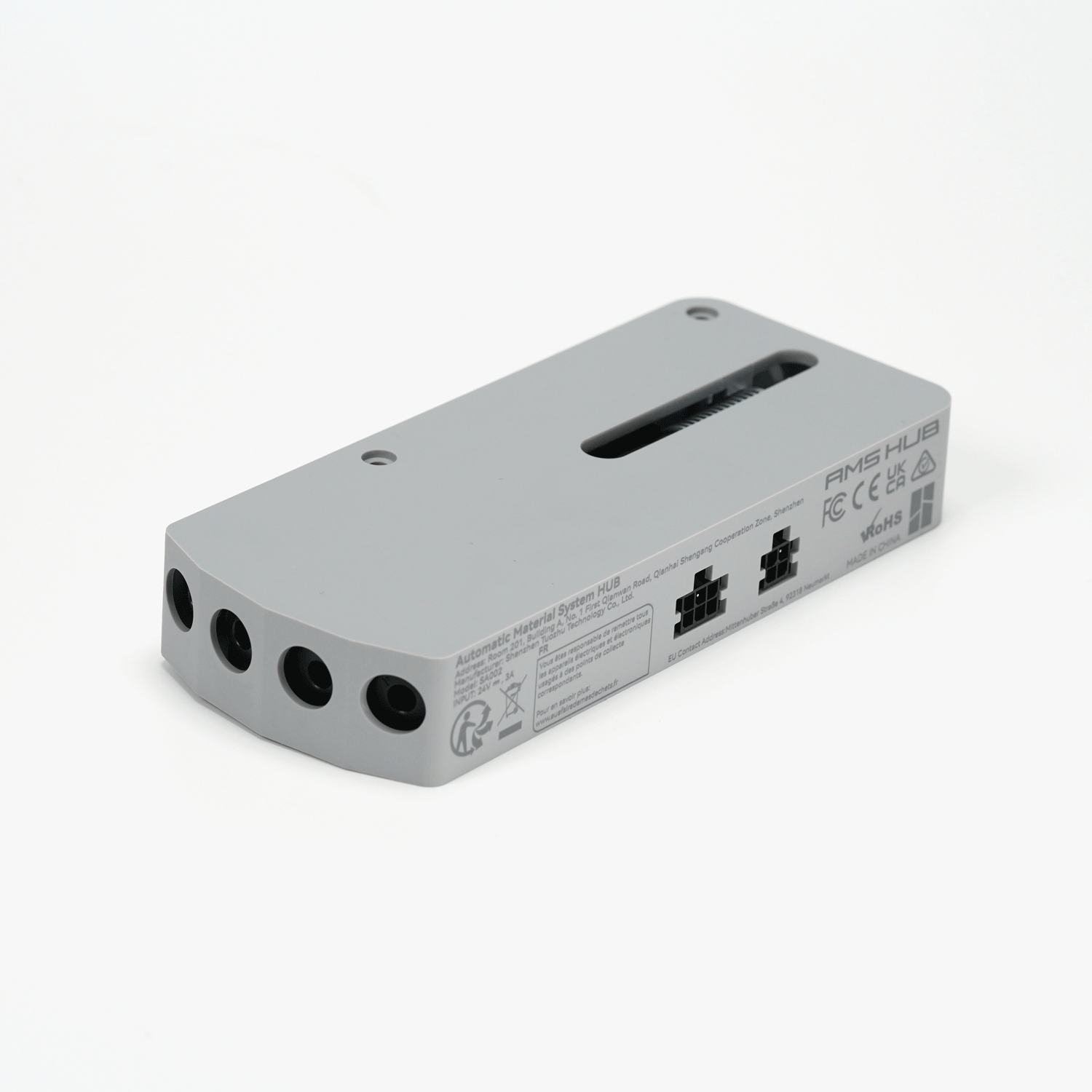 Bambu Lab AMS Hub – Expand Multi‑Material System to 4 x AMS Units (16 Channels), 24 V 3 A, Includes Cables & PTFE Tube