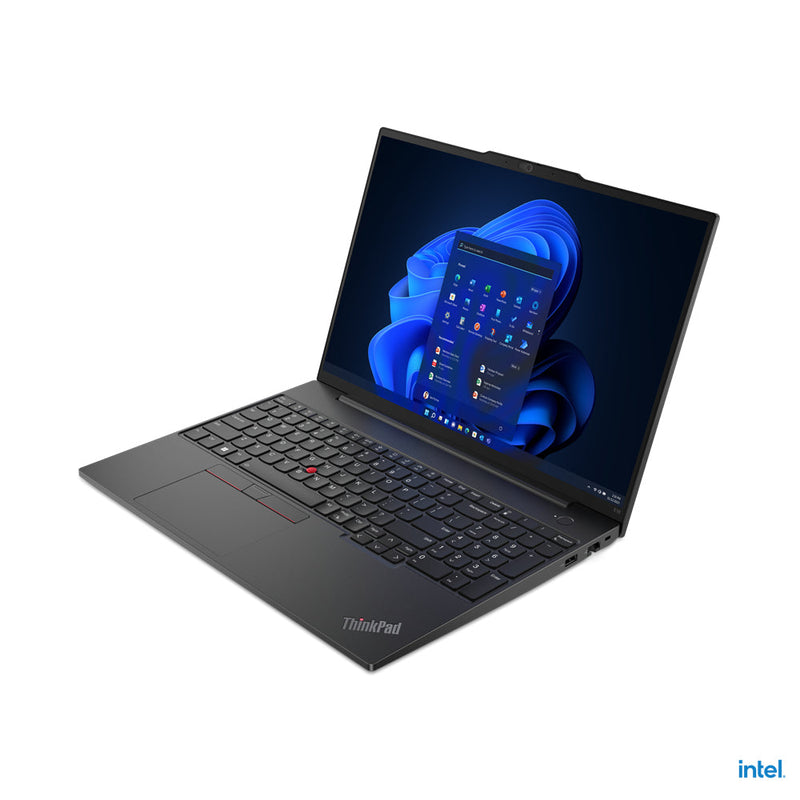 لاب توب Lenovo ThinkPad E16 Gen 1 16 بوصة WUXGA - Core i7-13700H - ذاكرة الوصول العشوائي 16 جيجابايت - SSD 512 جيجابايت - مشترك - WIN 10 PRO K (أسود جرافيتي)