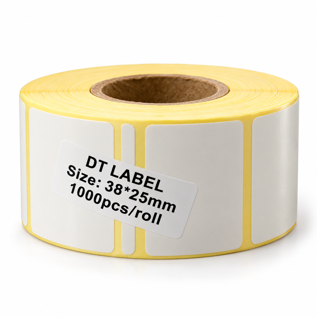 Direct Thermal Barcode Labels 38 × 50mm, 1000 Labels per Roll, Self-Adhesive Thermal Stickers for Retail, Shipping & Inventory