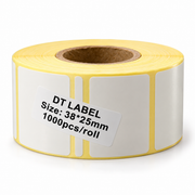 Direct Thermal Barcode Labels 38 × 50mm, 1000 Labels per Roll, Self-Adhesive Thermal Stickers for Retail, Shipping & Inventory