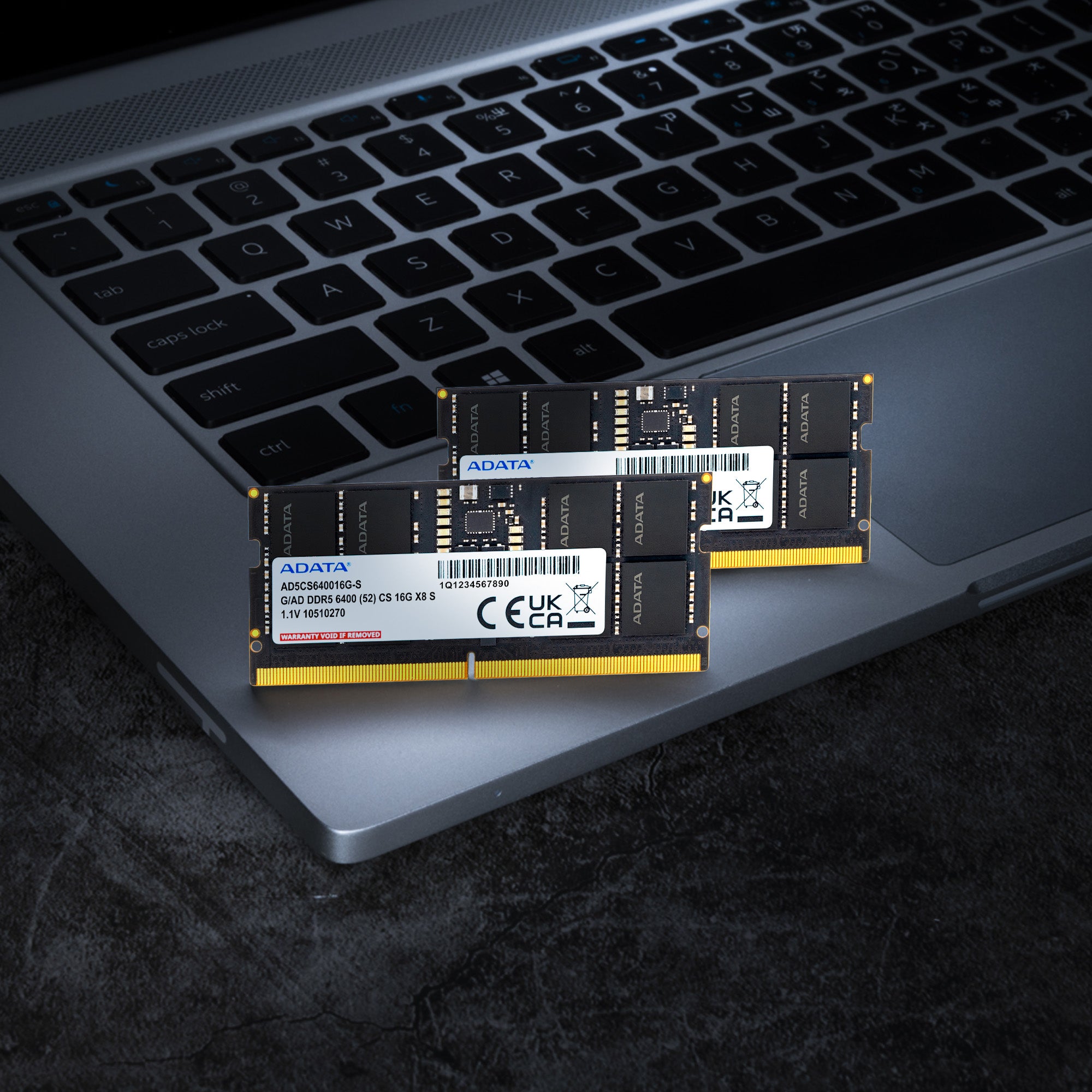 ADATA DDR5 SO-DIMM Memory Module – 6400 MT/s, 1.1 V, Built-In PMIC & On-Die ECC, 16GB Laptop RAM