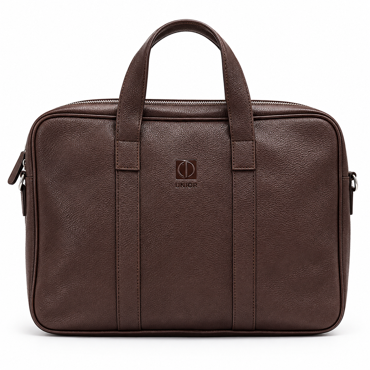 UNION 17.3" PU Leather Laptop Bag – Extra-Large Business Briefcase with Multi-Compartment Design , Brown