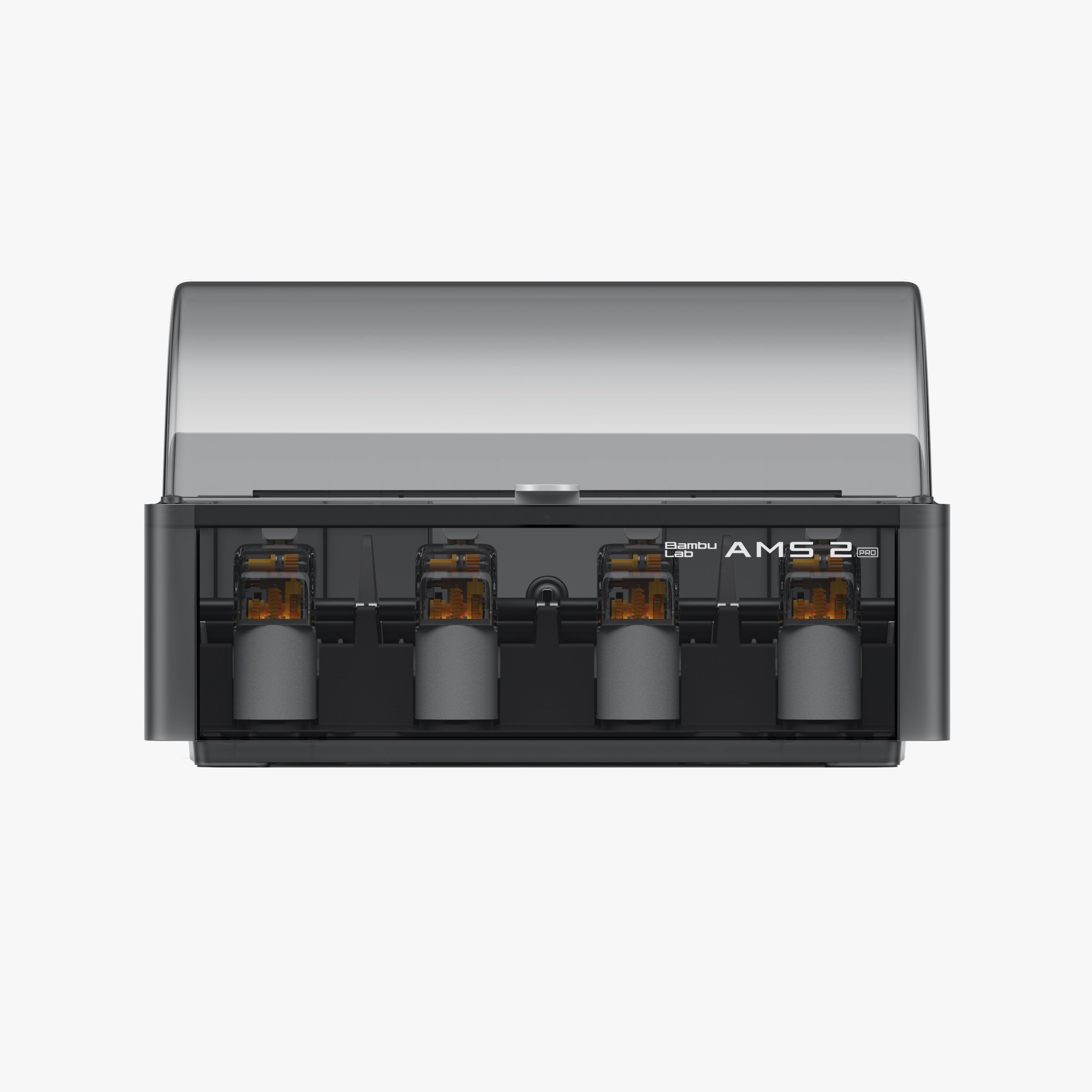 Bambu Lab AMS 2 Pro – 4‑filament AMS with 65 °C Active Drying, RFID Sync, 24‑color Expansion, 24 V⁻⁴ A, ABS/PC Build, 372×280×226 mm