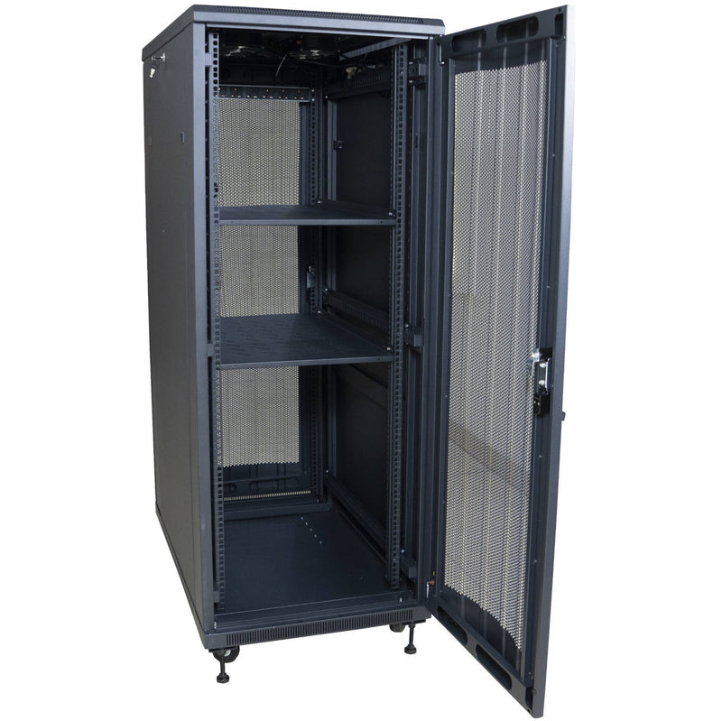 Atlantic Rack Server Cabinet 60cm Extra Wide -100cm Deep Enclosure wit