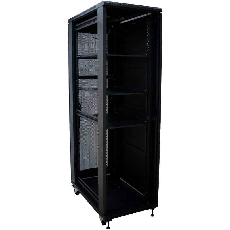 Atlantic Rack Server Cabinet 60cm Extra Wide -100cm Deep Enclosure wit