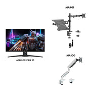 GIGABYTE AORUS FO27Q5P EK 27" Gaming Monitor Bundle with AVETRON MA401 Stand & MA100 White Stand